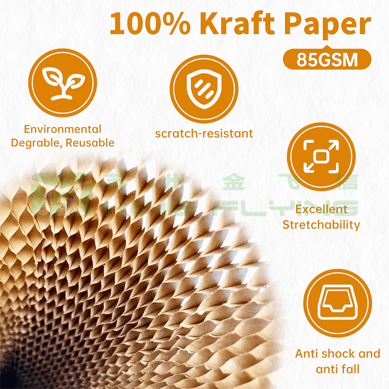 Kraft Roll Packing Honeycomb Protective Wrapping Paper Cushion Sleeve