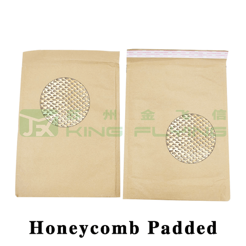 Recycled Christmas Honeycomb Padded Kraft Shipping Packaging Bag