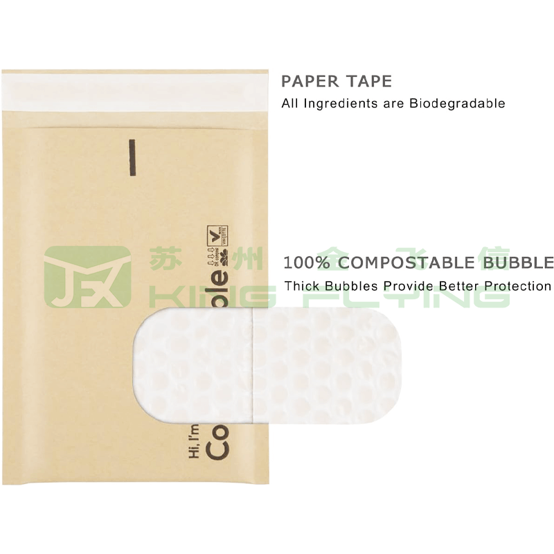 ECO Friendly Recycle Customized Print Logo Kraft Bubble Mailer