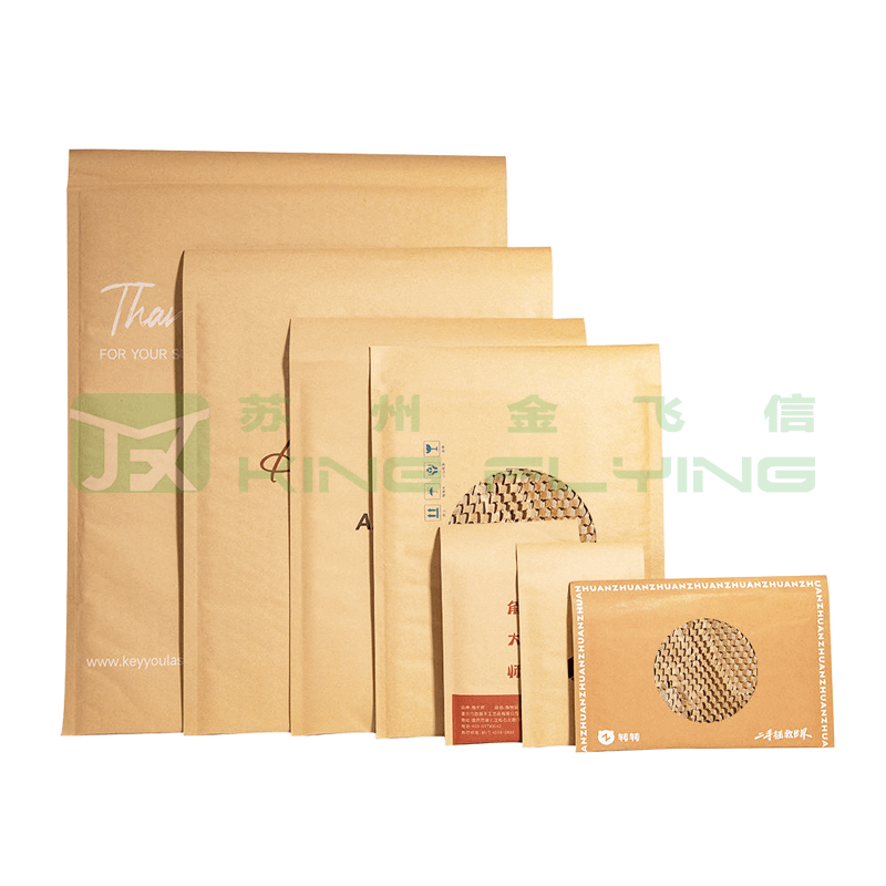 Shock Resistance Self Sealing Kraft Honeycomb Packaging Envelope For Delivery