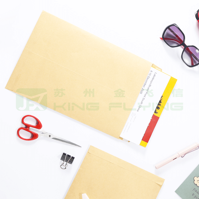 Custom Biodegradable Expandable Kraft Paper Gusset Cardboard Packaging Envelope