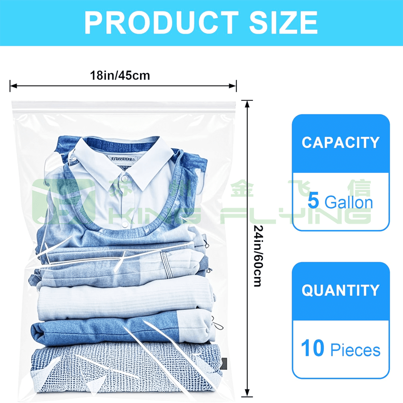 Factory Eco Friendly Custom Resealable Slider Zip Poly Bag