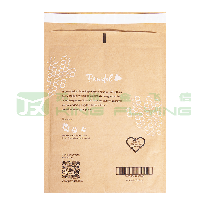 Biodegradable Sustainable Clothing Shipping Packaging Honeycomb Paper Envelope