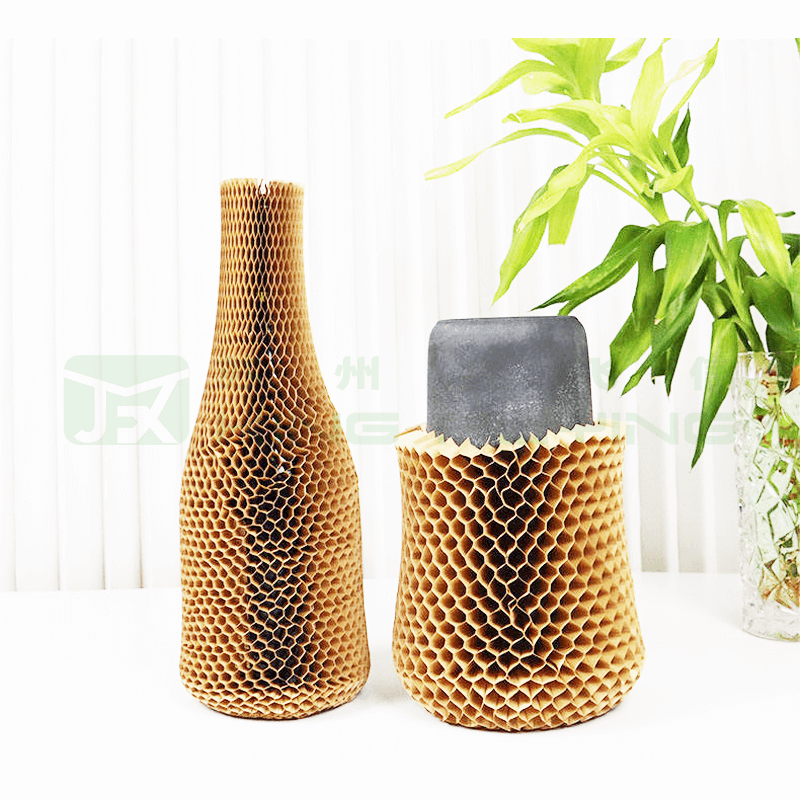 Shock Absorbent Eco Friendly Honeycomb Kraft Sleeve For Bottle Protection