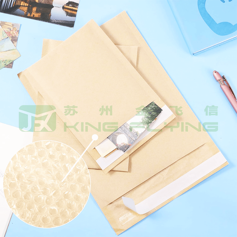 Eco Friendly Courier Shipping Kraft Paper Bubble Packaging Mailer