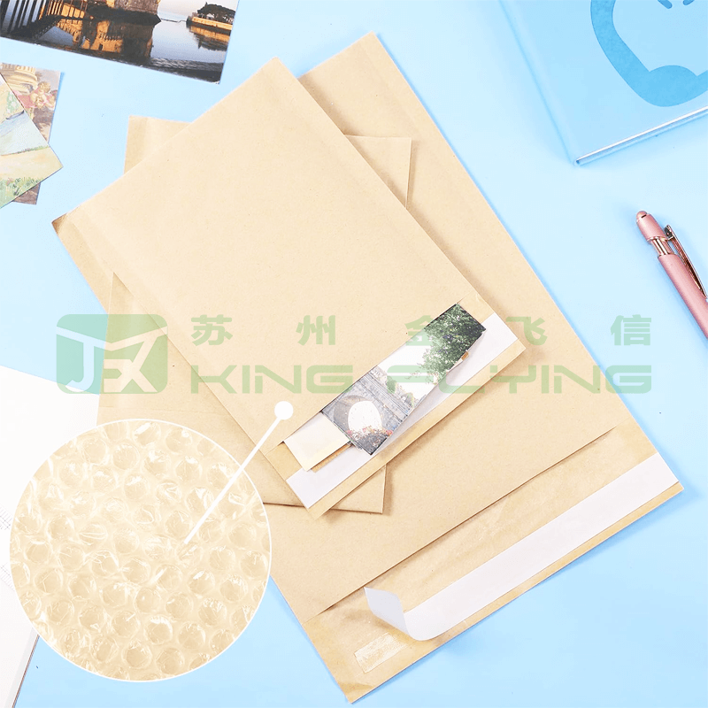 Eco Friendly Courier Shipping Kraft Paper Bubble Packaging Mailer