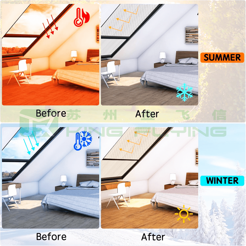 Reflective Aluminum Foil Double Layer Bubble Window Heat Insulation Material
