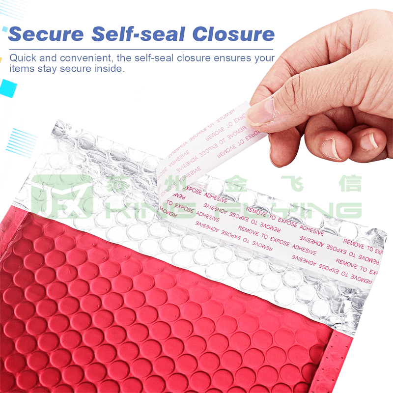 Free Sample Cosmetic Aluminum Metallic Bubble Packaging Mailer