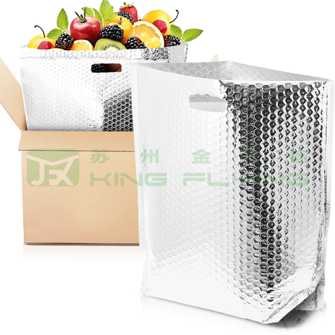 Custom Logo Aluminum Foil Bubble Insulated Food Packaging Bag