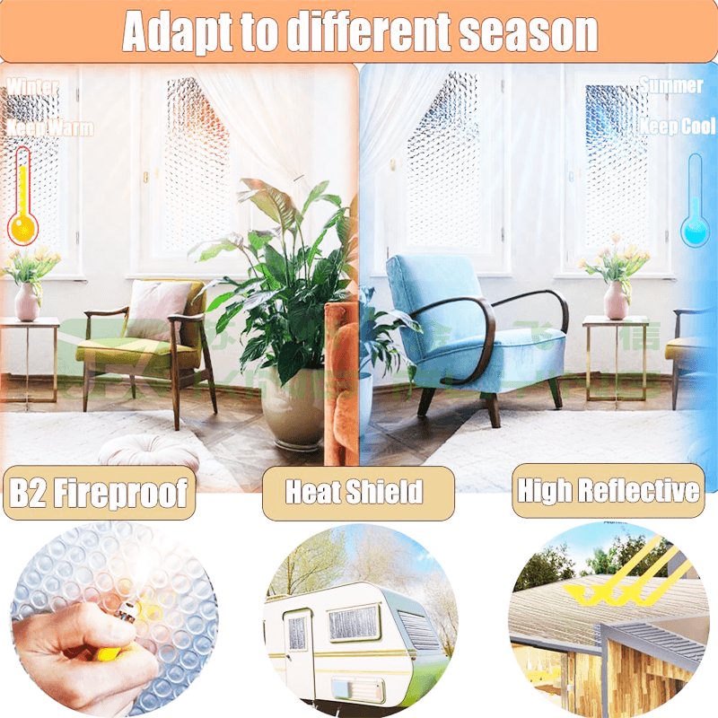 Reflective Aluminum Foil Bubble Thermal Insulation Material For Warehouse Usage